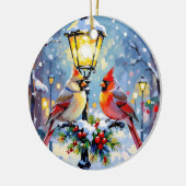 A Cardinal Christmas Photo Template Personalized Keramisch Ornament (Links)