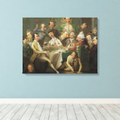 A Caricature Group, c.1776 (olie op canvas) Canvas Afdruk (Insitu (Houten vloer))