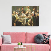 A Caricature Group, c.1776 (olie op canvas) Canvas Afdruk (Insitu (Woonkamer))