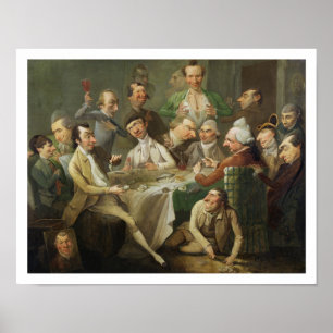 A Caricature Group, c.1776 (olie op canvas) Poster