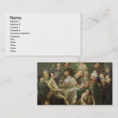 A Caricature Group, c.1776 (olie op canvas) Visitekaartje (Voorkant / Achterkant)