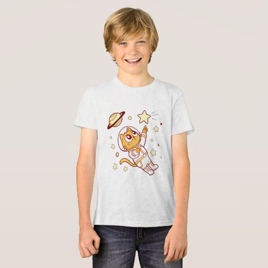 A Cat Beyond the Stars Tri-Blend Shirt (Voorkant volledig)