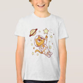 A Cat Beyond the Stars Tri-Blend Shirt (Voorkant)