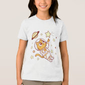 A Cat Beyond the Stars Tri-Blend Shirt (Voorkant)