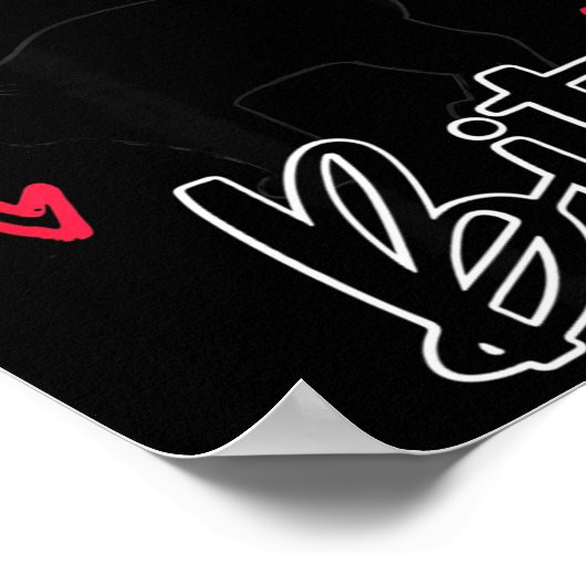 A Cat Bite Means Love, Kitty Valentines  Poster (Hoek)