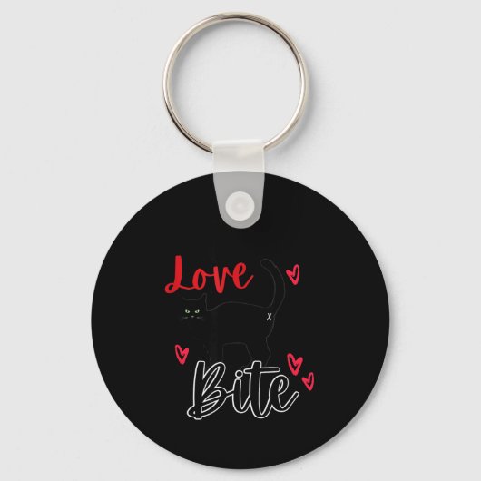 A Cat Bite Means Love, Kitty Valentines Sleutelhanger (Voorkant)