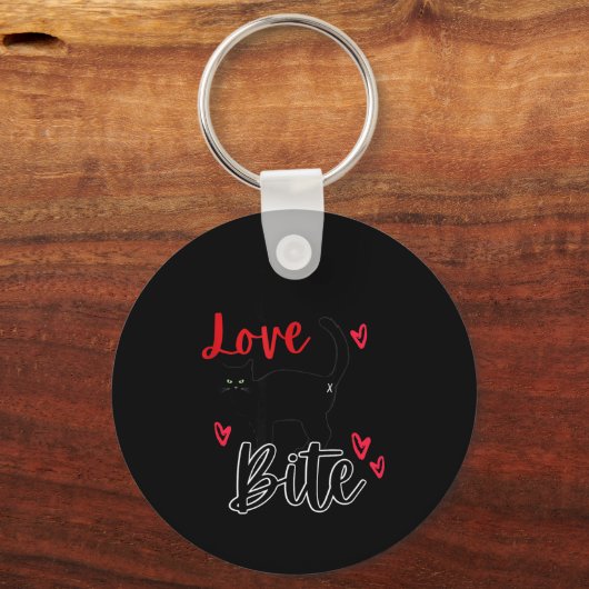A Cat Bite Means Love, Kitty Valentines Sleutelhanger (Voorkant)
