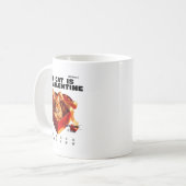 A Cat In The Box Therapy Happy Valentine Day Funny Koffiemok (Voorkant links)