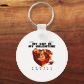 A Cat In The Box Therapy Happy Valentine Day Funny Sleutelhanger (Voorkant)