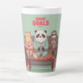 A Cat, Sloth, and Panda's Ultimate Netflix Night Latte Mok (Voorkant)