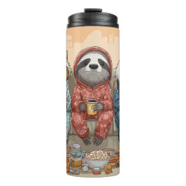  A Cat, Sloth, and Panda's Ultimate Netflix Night Thermosbeker