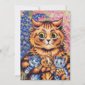 A Cat with her Kittens by Louis Wain Bedankkaart (Voorkant)