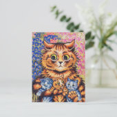 A Cat with her Kittens by Louis Wain Briefkaart (Staand voorkant)