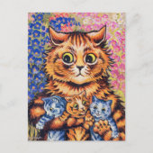 A Cat with her Kittens by Louis Wain Briefkaart (Voorkant)