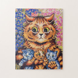 A Cat with her Kittens by Louis Wain Legpuzzel