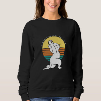 A Cat's Secret To Life Retro Yoga Cat Present Trui