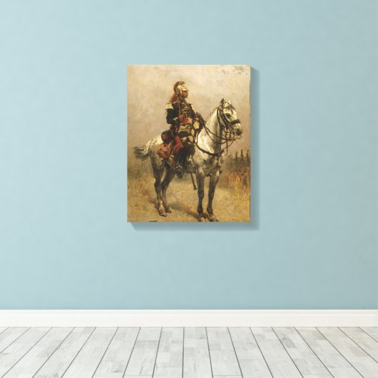 A Cavalryman Canvas Afdruk (Insitu (Houten vloer))