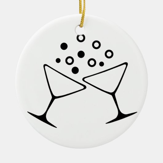 A Champagne Toast Keramisch Ornament (Voorkant)