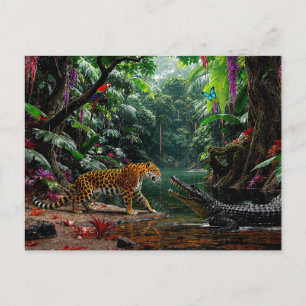 "A Chance Encounter" - Kleurrijk Wildlife Portret Feestdagenkaart