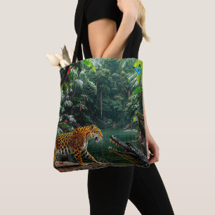 "A Chance Encounter" - Kleurrijk Wildlife Portret Tote Bag