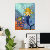 A Chance Encounter mermaid zee turtle poster (Thuiskantoor)
