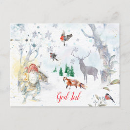 A charming Scandinavian winter gnome Briefkaart