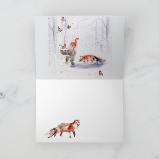 A charming Scandinavian winter scene Bedankkaart (Binnen)