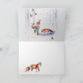 A charming Scandinavian winter scene Tack Kort Bedankkaart (Binnen)