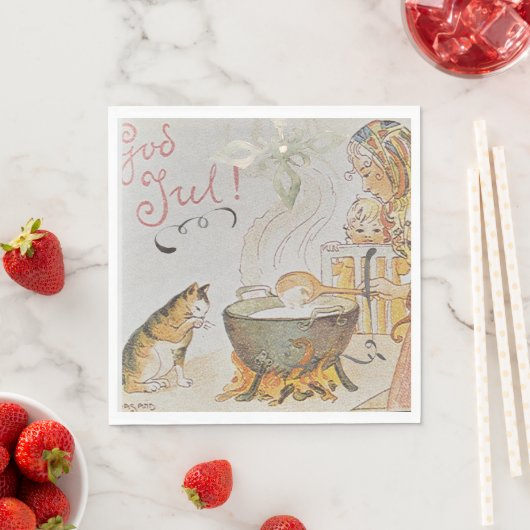 A charming Scandinavian winter scene Tack Kort Servet (Insitu)