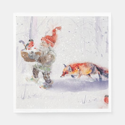 A charming Scandinavian winter scene Tack Kort Servet (Voorkant)