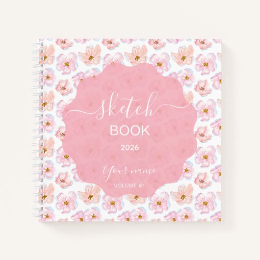 A charming spring-themed sketchbook! notitieboek (Voorkant)