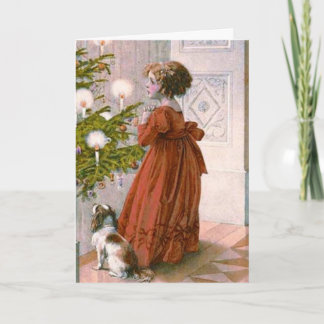 A charming Victorian Christmas Card Feestdagen Kaart