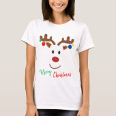 A cheerful Christmas reindeer T-shirt (Voorkant)