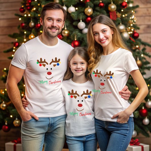A cheerful Christmas reindeer T-shirt
