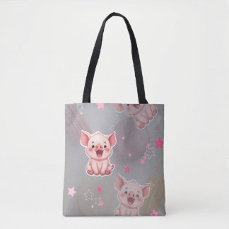 A cheerful day for Piggy Tote Bag