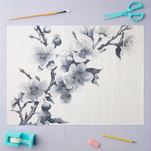 A Cherry Blossom Design Series 10 Tissuepapier (Craft)