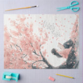 A Cherry Blossom Dromerig Meisje Serie Design #2 Tissuepapier (Craft)