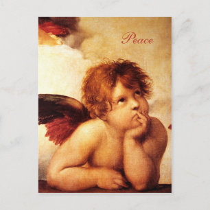 A Cherub, Detail van de Sistine Madonna - Raphael Briefkaart
