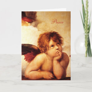A Cherub, Detail van de Sistine Madonna - Raphael Feestdagen Kaart