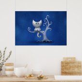 A Cheshire Kitten (Kerstmis) Poster (Keuken)
