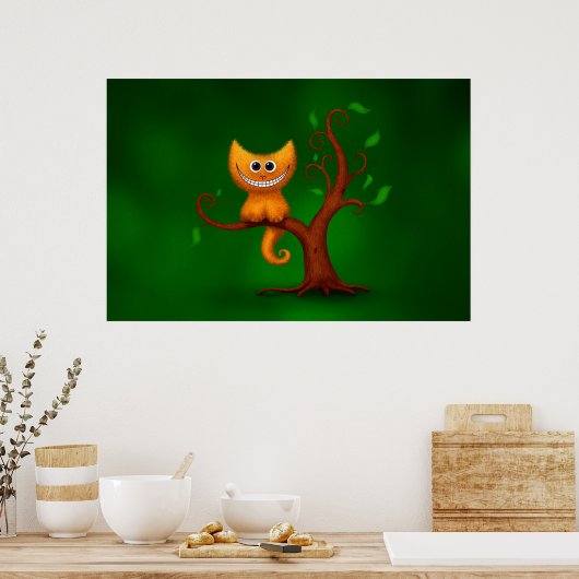A Cheshire Kitten Poster (Keuken)