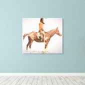 A Cheyenne Brave, 1901 (kleurenlitho) Canvas Afdruk (Insitu (Houten vloer))