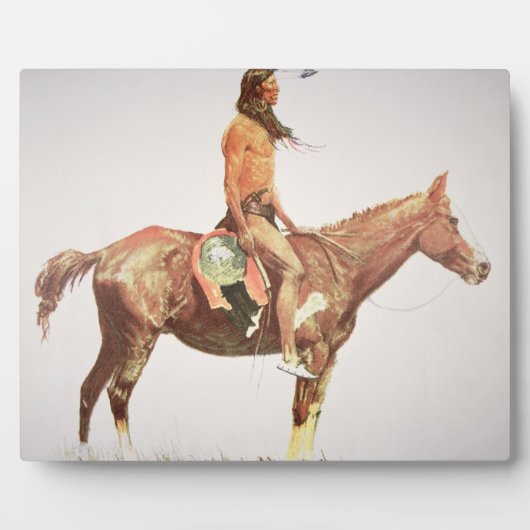 A Cheyenne Brave, 1901 (kleurenlitho) Fotoplaat (Voorkant)