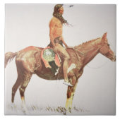 A Cheyenne Brave, 1901 (kleurenlitho) Tegeltje (Voorkant)