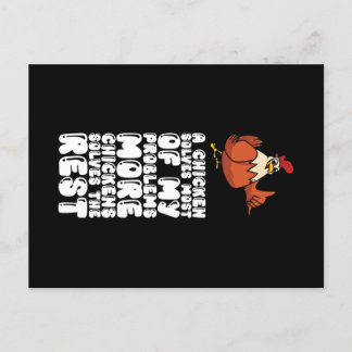 A Chicken Solves Most Of My Problems More Chickens Briefkaart