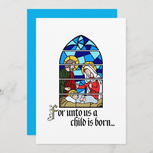 A Child is born Feestdagenkaart (Voorkant / Achterkant)