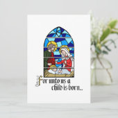 A Child is born Feestdagenkaart (Staand voorkant)