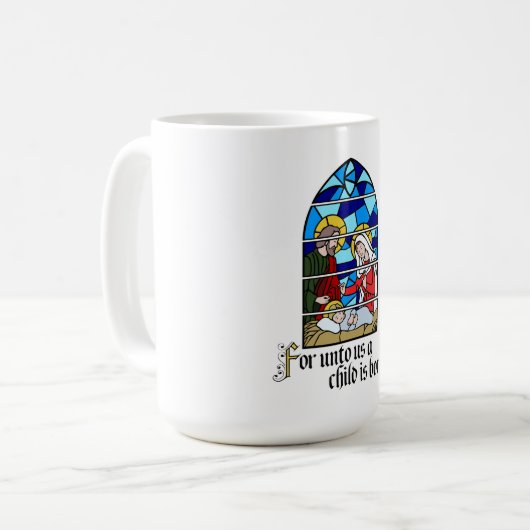 A Child is born Koffiemok (Voorkant links)