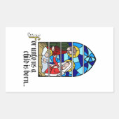 A Child is born Rechthoekige Sticker (Voorkant)