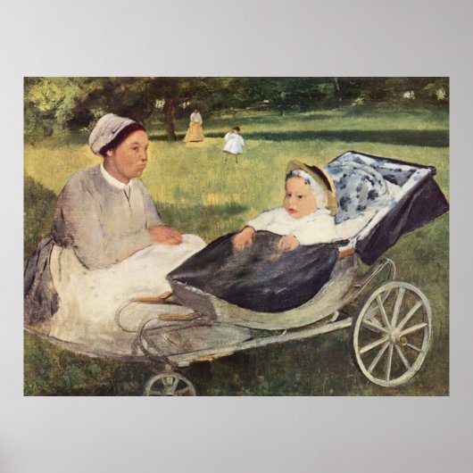 A Child With Governess - Edgar Degas - c1870 Poster (Voorkant)